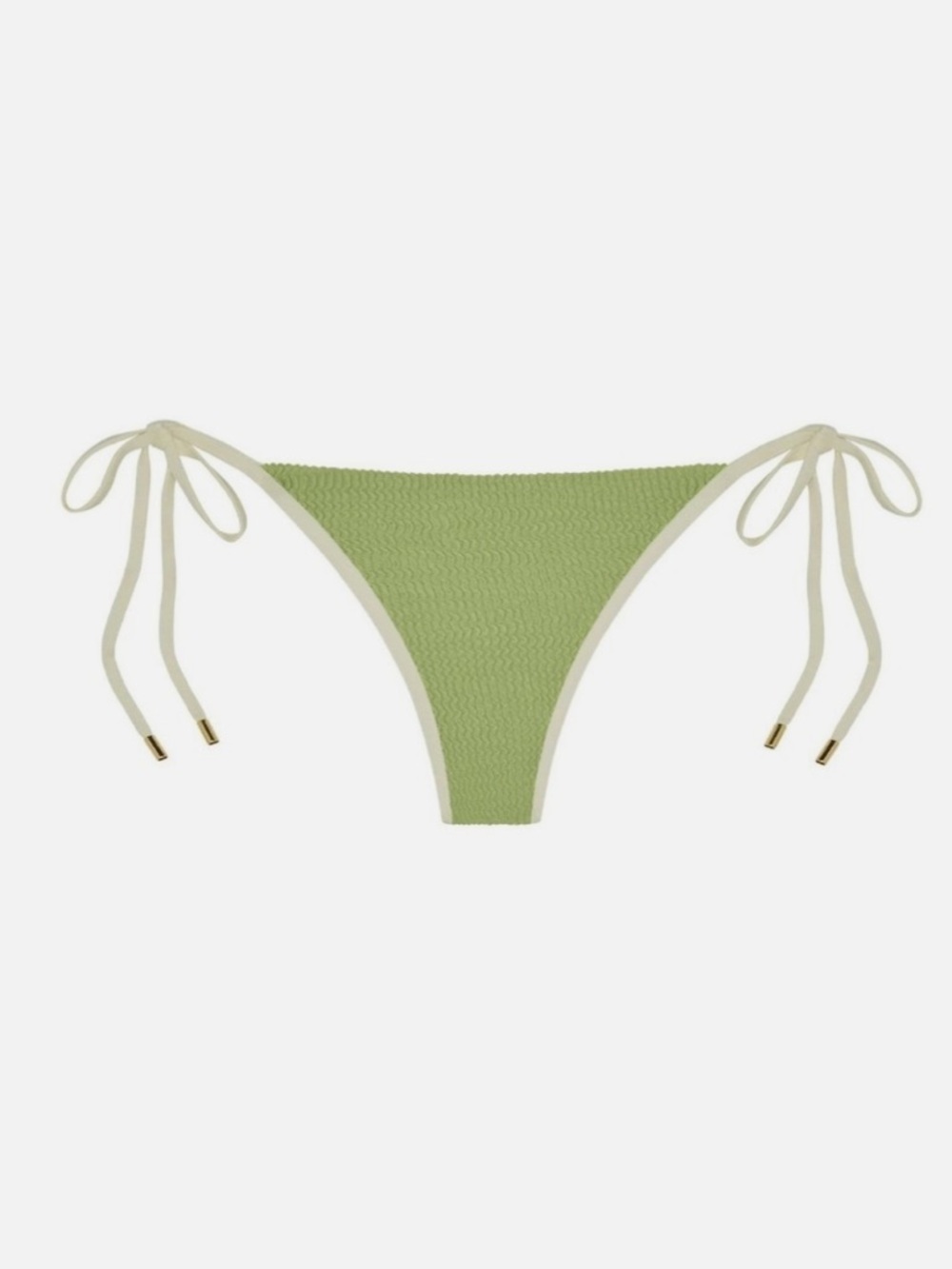 Monday Swimwear SET avocado crinkle cala rojas top size M/ le marais bottom L